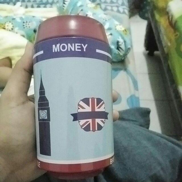 CELENGAN KALENG KOIN TABUNG METAL KALENG ANAK LUCU PIGGY