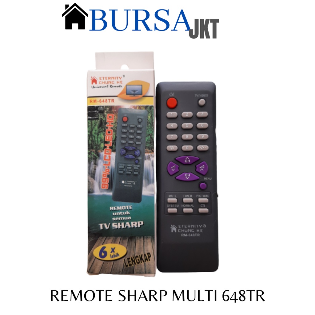 REMOTE REMOT SHARP UNIVERSAL MULTI TABUNG ABU 648 TR