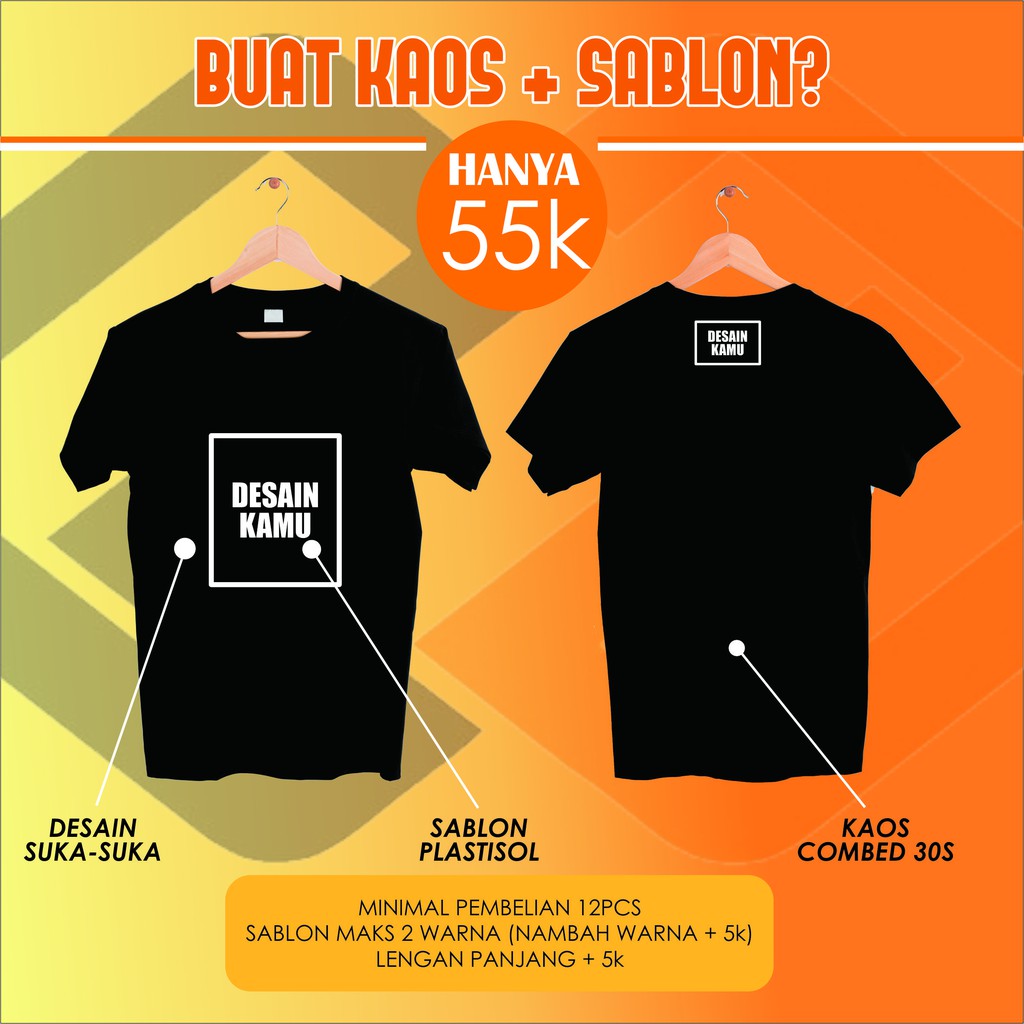 Jual Kaos Sablon Murah Distro Shopee Indonesia