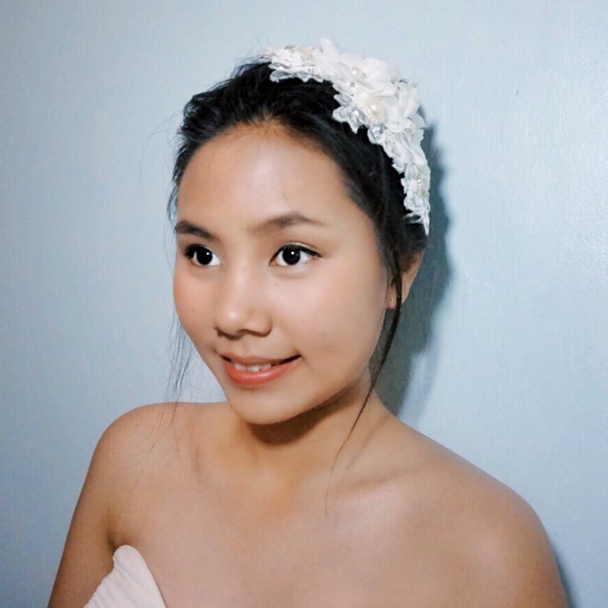 [BISA COD] HEADPIECE PENGANTIN HAIRPIECE AKSESORIS RAMBUT PUTIH HPM001