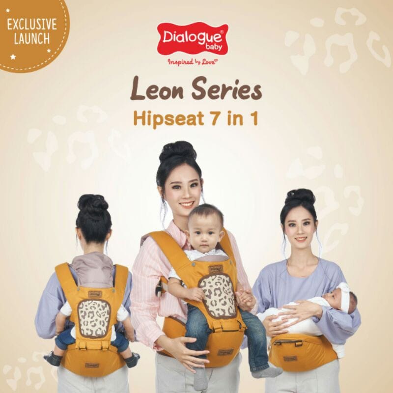 Gendongan Hipseat Dialogue 7 Posisi Gendongan Bayi Depan Hipseat Champion Glazy Sparkle Leon Series