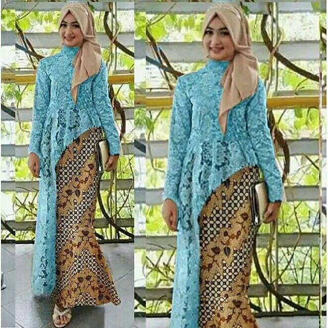 SET KEBAYA KARINA / KEBAYA MODERN BROKAT / STELAN ABAYA