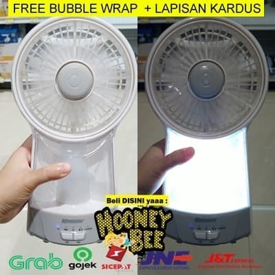 Krisbow - Lampu Darurat Kipas Emergency Rechargable Fan Portable Top