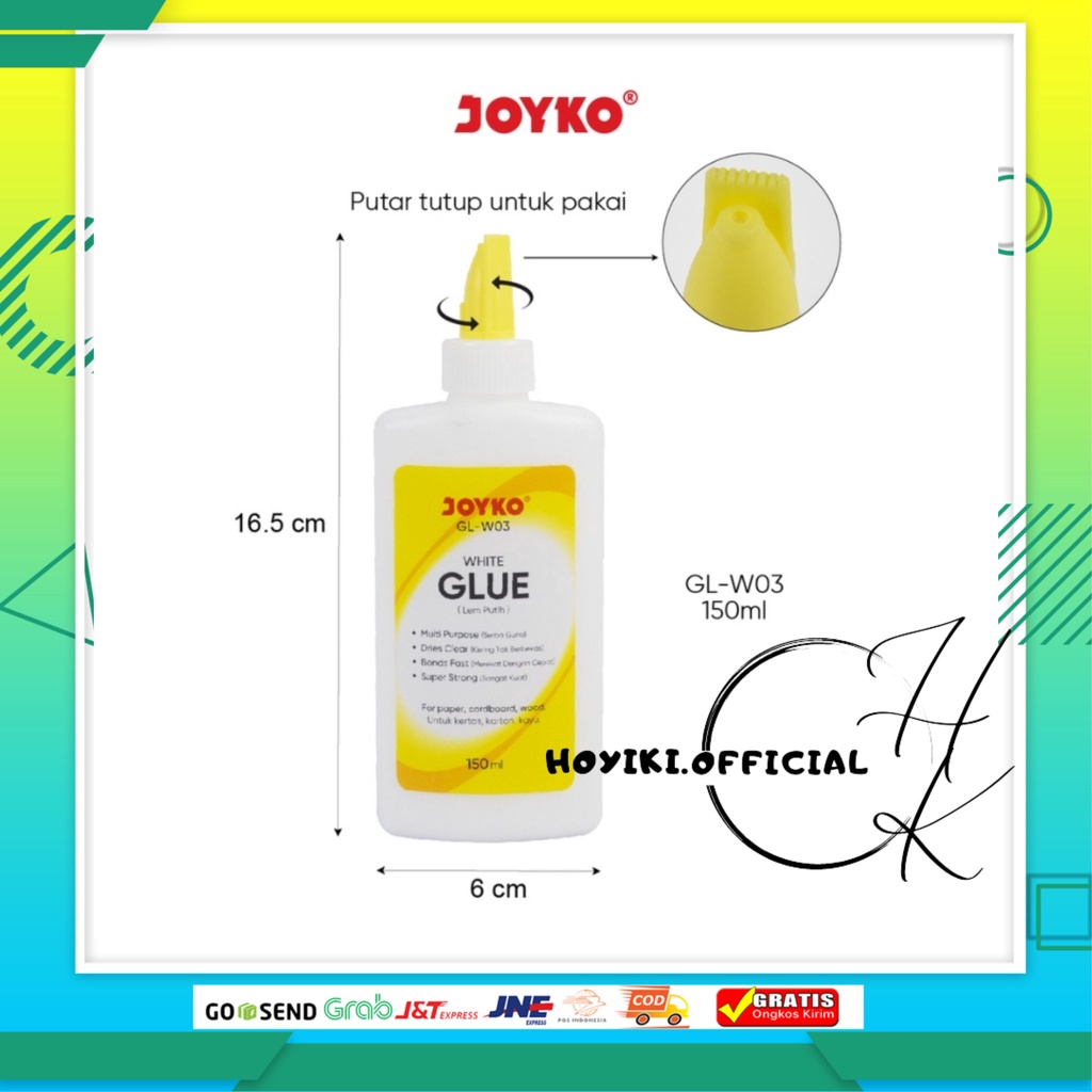 

JOYKO Liquid Glue Lem Kertas Cair Joyko GL-W01 W03 Lem Bening 40ml 60ml 150ml