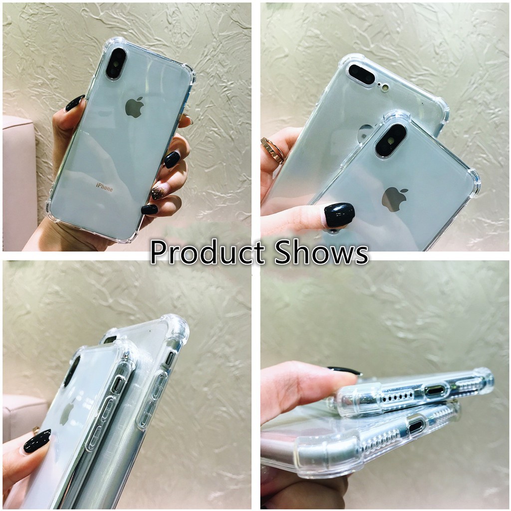 Casing IPhone 12 Pro max 11pro 11max XS Max X 6s XR 7 8 6 Plus Apple Cover Clear Airbag Case Lengan pelindung