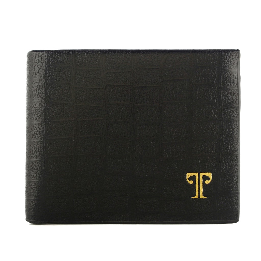 TOKOKOE - Dompet Pria Bahan Kulit Vegan Original - Troy - Croco Hitam