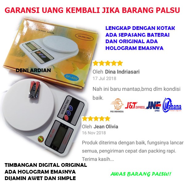 DIGITAL TIMBANGAN TERBARU TIMBANGAN SANGAT AWAT ORIGINAL ADA HOLOGRAM EMASNYA