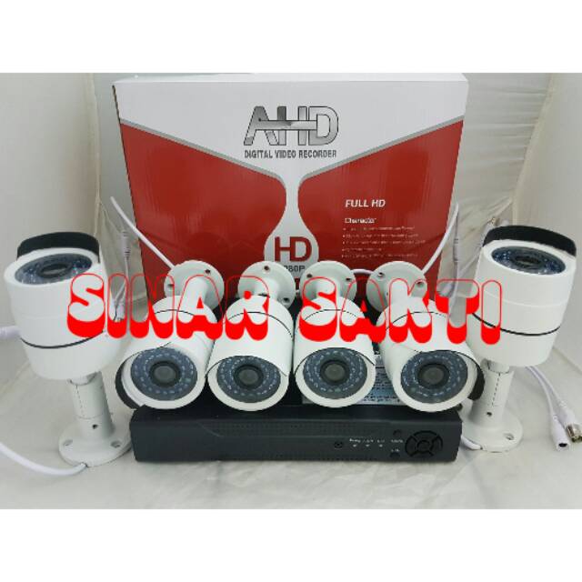 PAKET CCTV 8CH 6 CAMERA 4MP 1080P  ( LENGKAP TGGL PASANG )