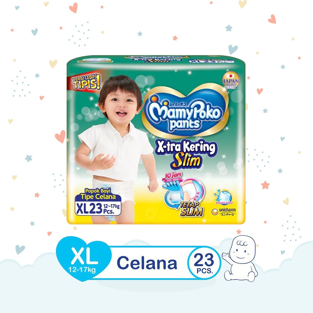 Mamypoko Pants X-tra Kering Slim XL23 - Mamypoko Popok Celana Slim XL 23