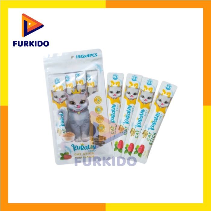 Cat Stick KURAUN / Liquid Snack / Cemilan Kucing Creamy (15grx 4stick)