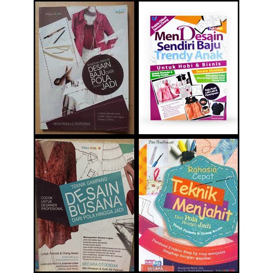 Buku Desain Baju Untuk Pemula Dapat 4 Buku Paket Hemat Shopee Indonesia