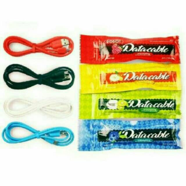 Ori.... Robot Data Cable & Charger Micro USB RT-CB100 Kabel Data