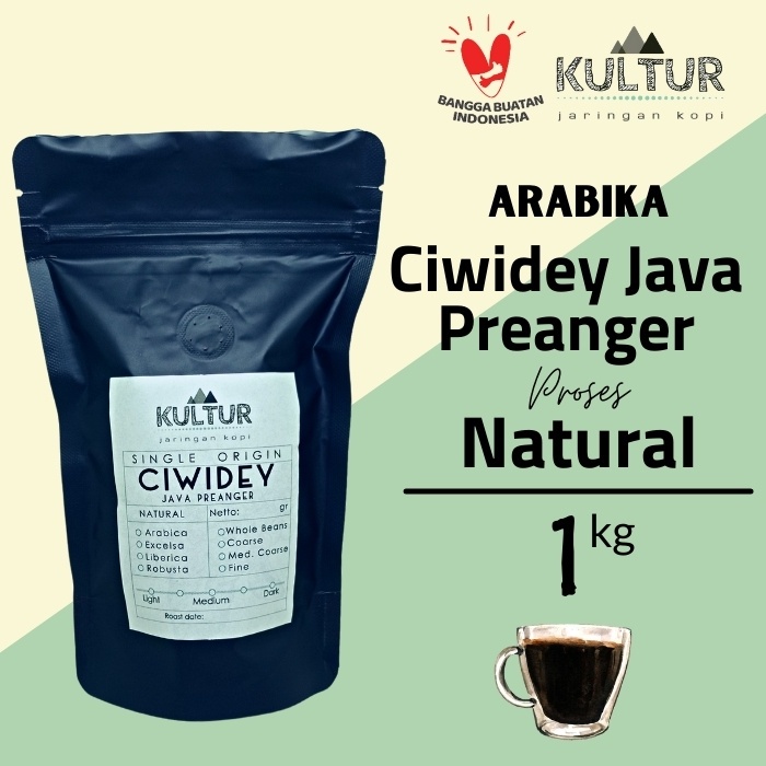 

COFFEE BEAN BIJI KOPI ARABIKA CIWIDEY NATURAL PROCESS 1 KG