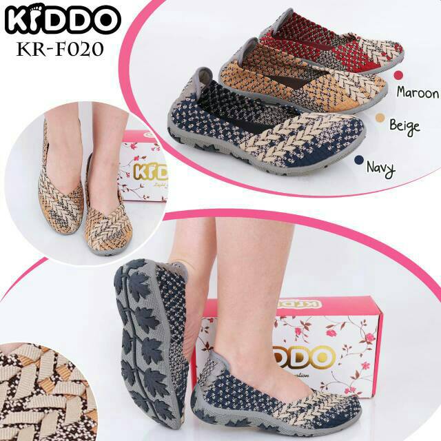 Sepatu Rajut KIDDO F020 New Flat ORIGINAL