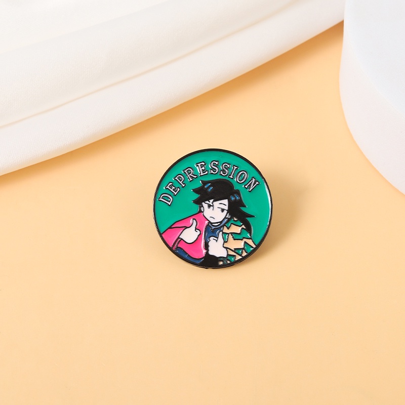 Bros Pin Desain Anime Around Depressed Boy Untuk Hadiah Teman