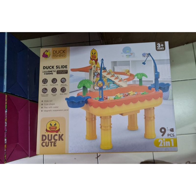 mainan Duck slide piano / duck cute 2in1