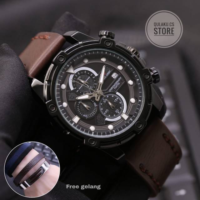 [COD 8711] LS SA FREE GELANG JAM TANGAN PRIA KULIT
