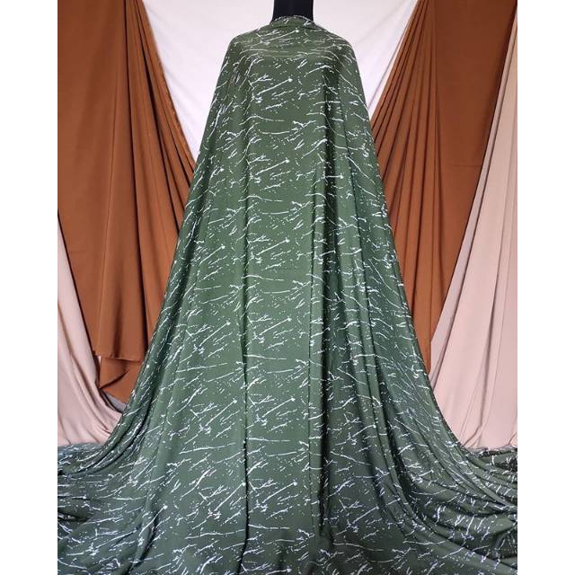 Kain wolfis panjang 3,6m hijau army