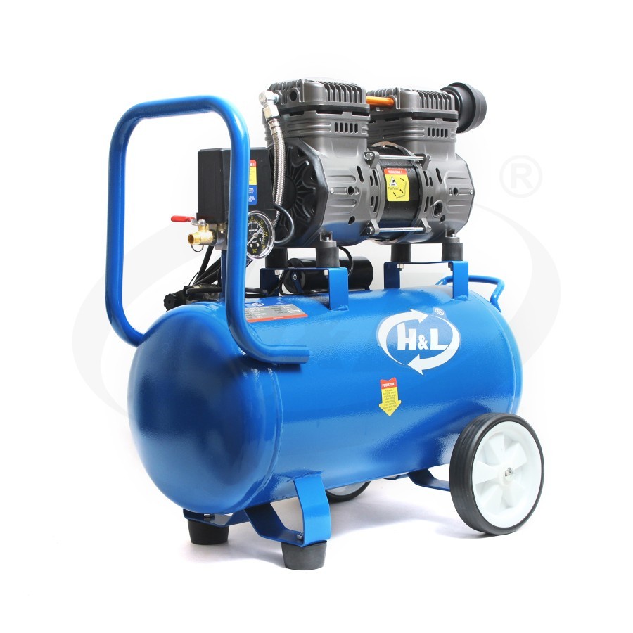 HL OILESS 1 HP 24 Liter Mesin Kompresor Angin Listrik Air Compressor Tanpa Oli