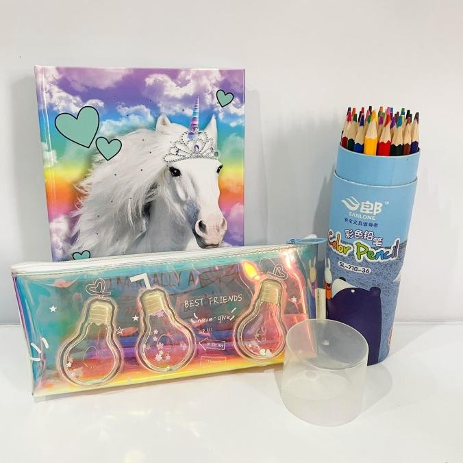 

RUMAUMA Paket Alat Tulis Sekolah Murah Pensil Warna Pencil Case Buku rumau90 Segera Beli