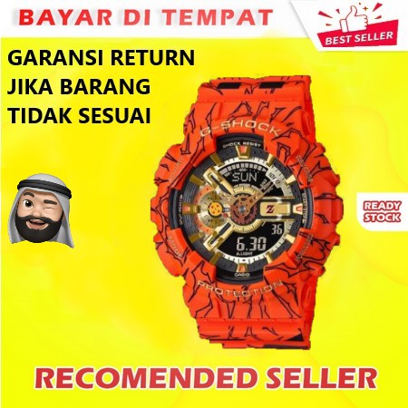 G Shock Casio Colabs Pria Model GA110-JDB-1A4 Dragon Ball Z