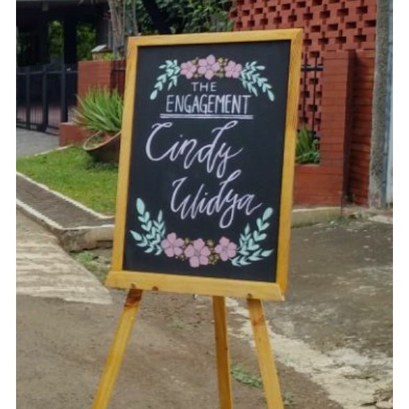 

termurah Order khusus an Dede Yunita Papan Tulis Kapur Chalkboard Jati Belanda