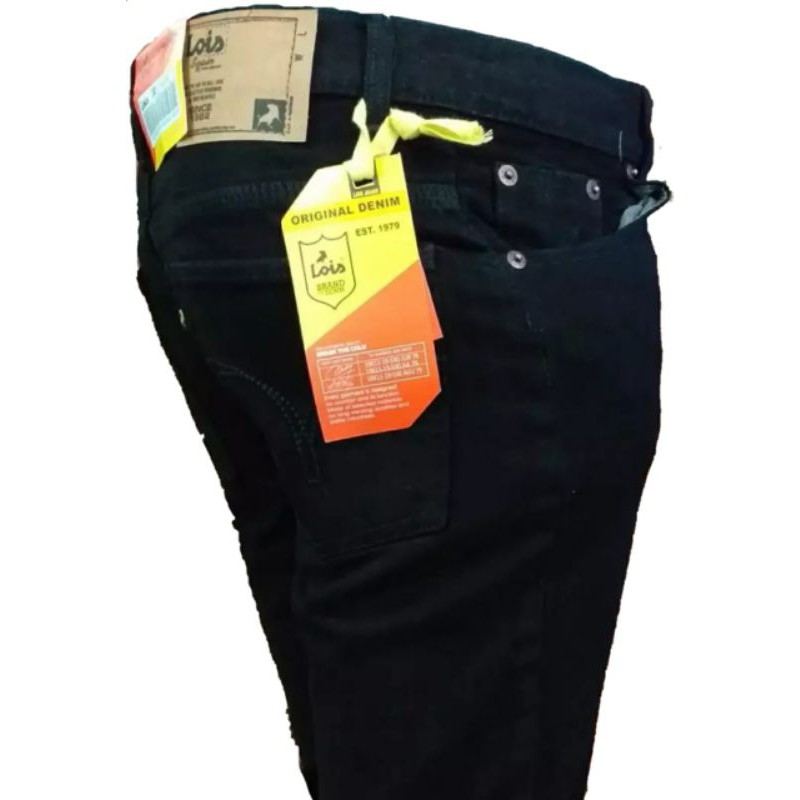 celana jeans panjang lois pria standar reguler ,celana jeans hitam lois original fashion celana pria