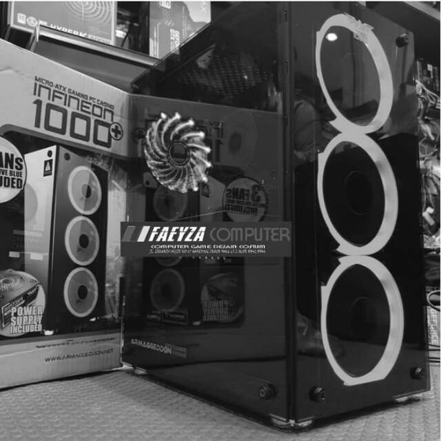 PC Gaming i7 Ram 8 Gb Vga GTX 1050ti Full Game - Hitam