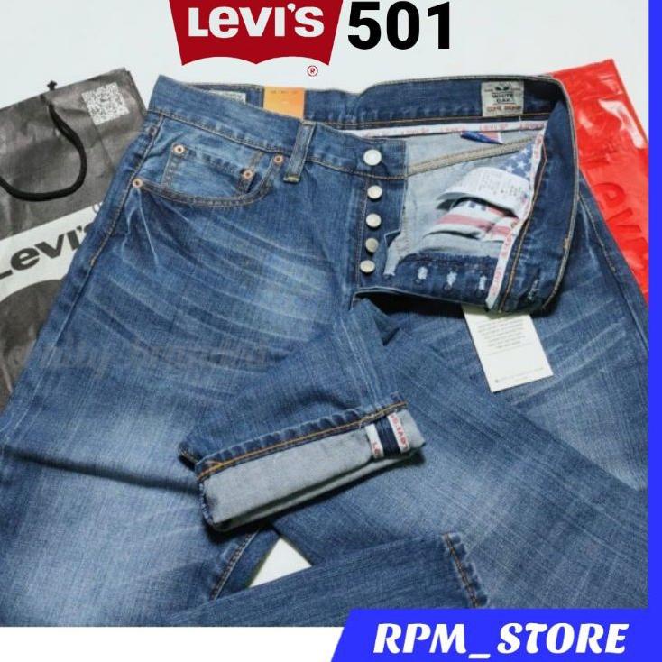 [PRODUK MHFZN] celana jeans pria -BIG SIZE - celana jeans levis 501 original ukuran jumbo/big size 3