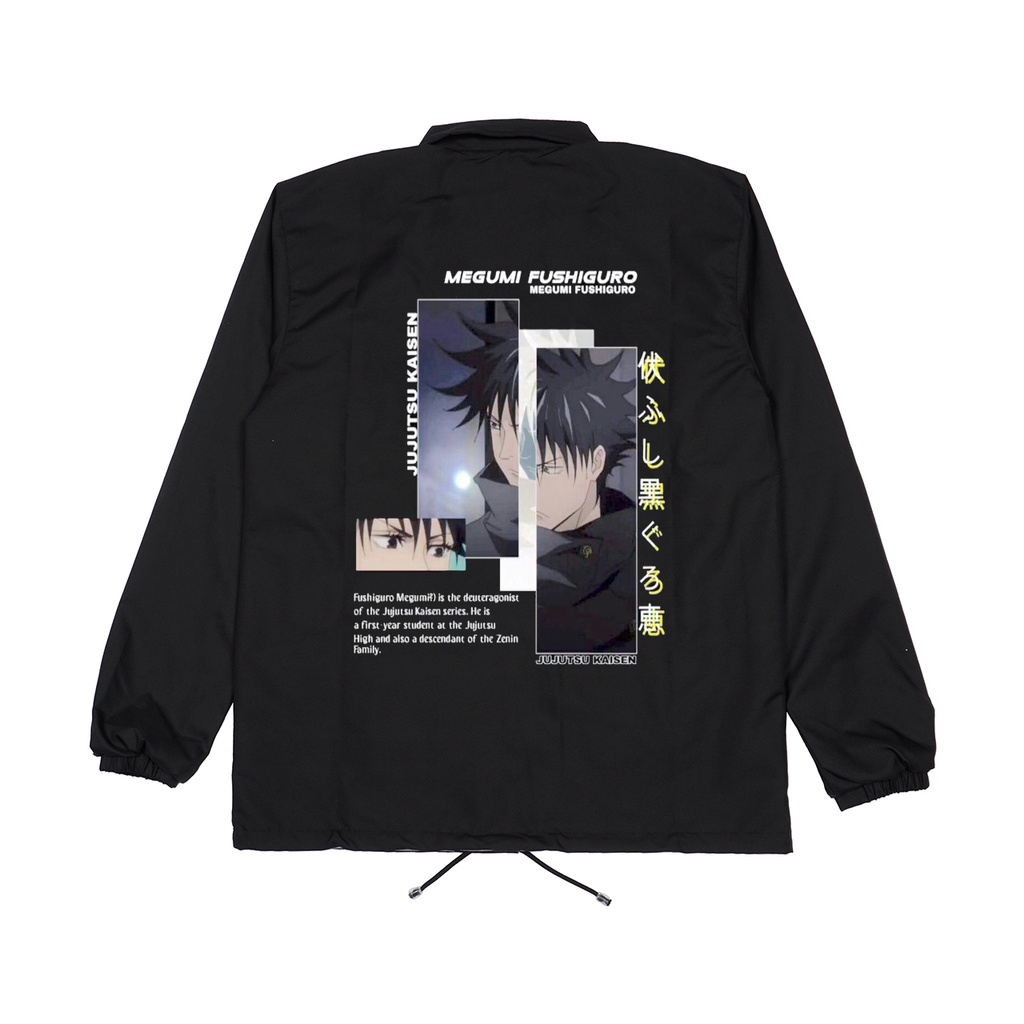 Jaket coach anime jujutsu kaisen megumi fushiguro