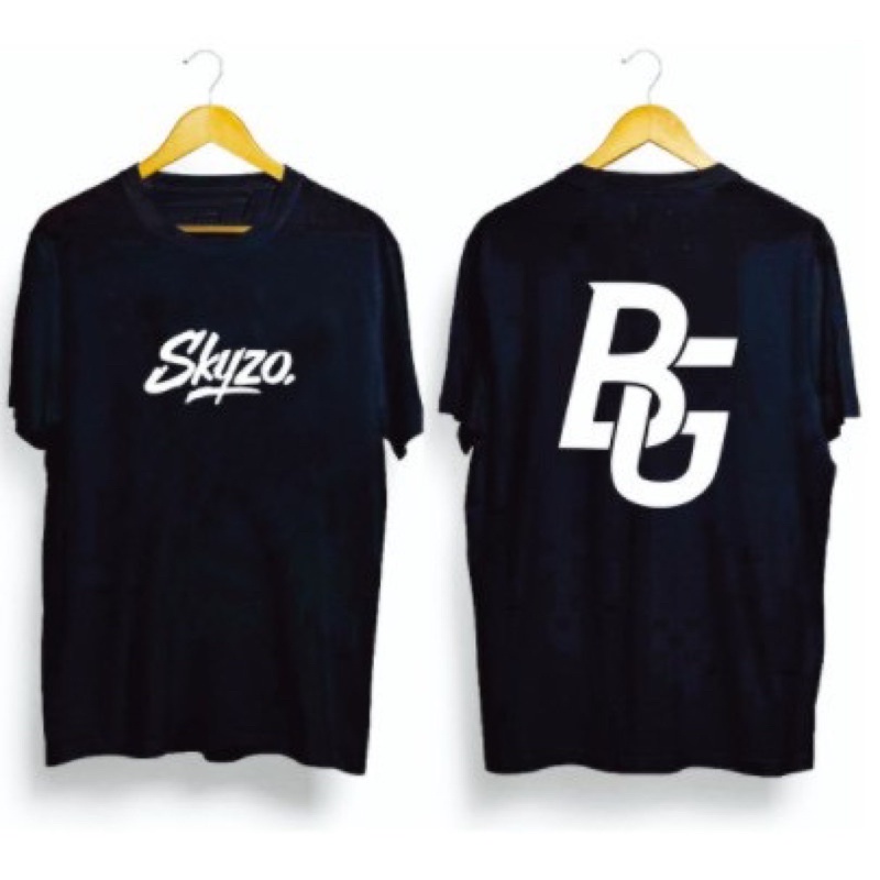 BAJU KAOS T SHIRT SKYZO BABYGANG ORIGINAL ORI PRIA WANITA COWOK CEWEK HITAM PUTIH L XL COMBED 30s