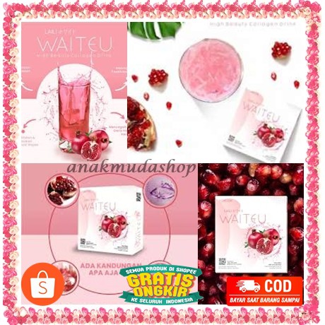 PAKET HEMAT WAITEU 2 BOX HARGA 300 RIBU WAITEU COLLAGEN DRINK MINUMAN KOLAGEN MINUMAN KECANTIKAN
