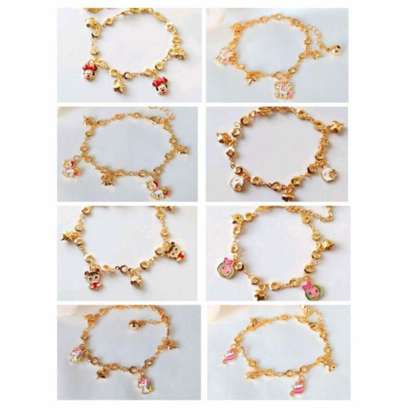 Gelang Tangan Xuping Anak Gelang Tangan Emas Unicorn Lucu