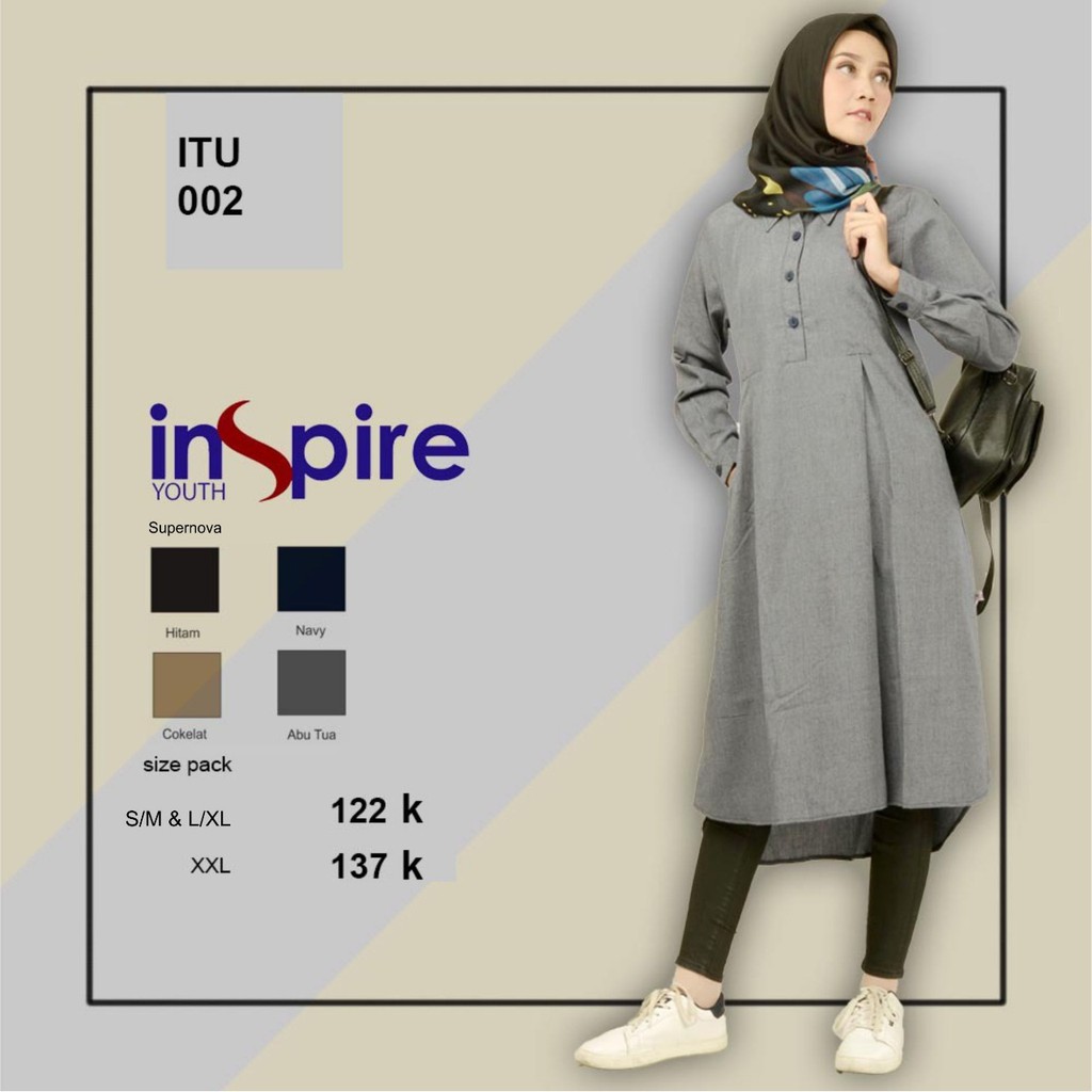 INSPIRE TUNIK WANITA MUSLIM ITU 002 /TUNIK BUSUI /TUNIK TERBARU