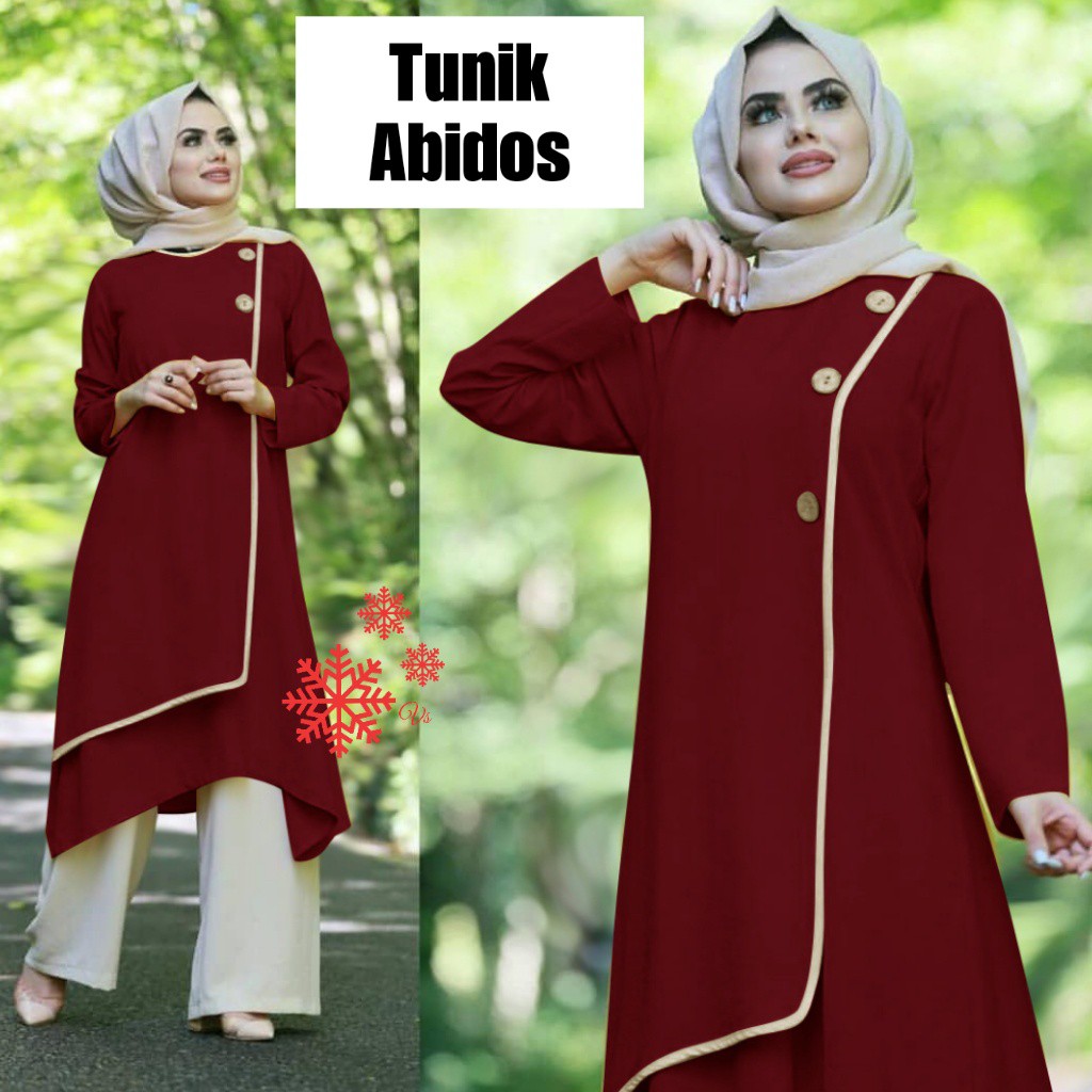 Tunik Wanita Abidos Tunik Hijabers Kekinian Murah CTR2 000