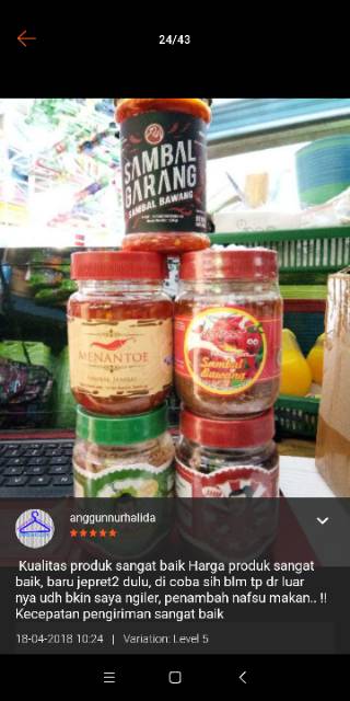

HG SAMBAL / SAMBEL BAWANG TERI EBI PEDAS CAP MERTUA DISTRIBUTOR BANDUNG ASLI MURAH