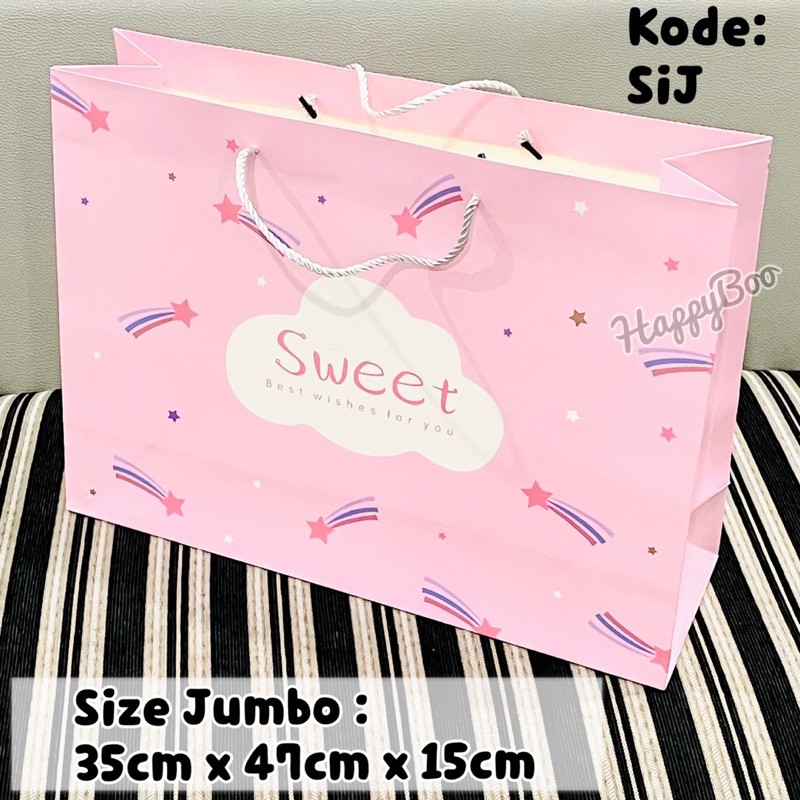 bag paper bag gift bag jumbo goodie bag tas kado tas kertas super jumbo xl tas hampers sij 35x47x15cm