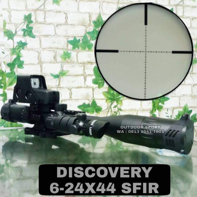 Telescope Discovery 6-24x44 SF Tube 30 With Holosight Red Green Dot + Laser Scope - Teleskop