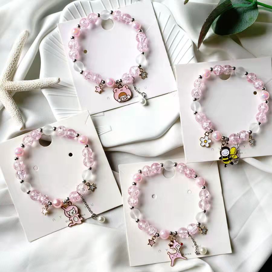 ED - GELANG TANGAN KRISTAL MODEL KOREA / GELANG TANGAN KOREA BESTIE / BRACELET CRYSTAL GELANG TANGAN COUPLE BESTIE-3