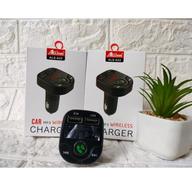 MODULATOR ALLISON  + SAVER A22, Charger MOBIL 2 PORTS FM WIRELESS MODEL LAYAR