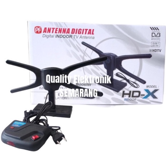 ANTENA HDX  TV DIGITAL INDOOR (ANTENA DALAM) PLUS BOOSTER MERK PF