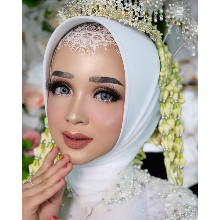 Ciput Renda Tali Pengantin Brukat Ikat Premium inner Hijab Lace Brukat Pengantin Wisuda Ciput Renda 