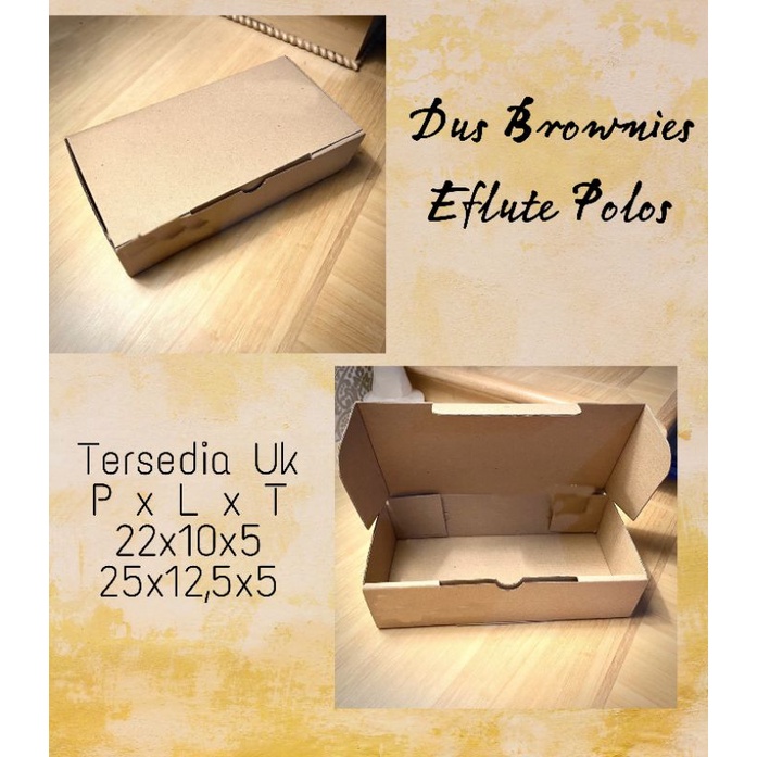 

Dus Brownies Eflute Polos | Dus Coklat Brownies Polos 50pcs