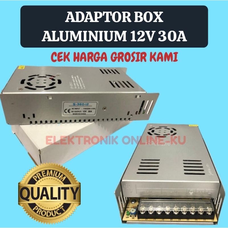 POWER SUPPLY 12V 30A SWITCHING ADAPTOR JARING BESI