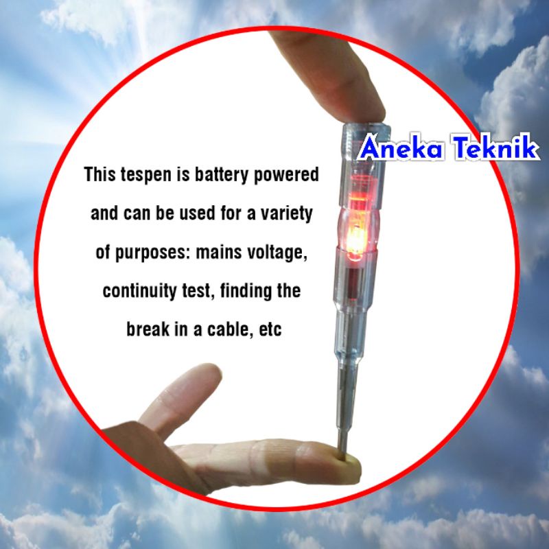 Tespen / Test Pen DC Alat Cek Kabel Putus Panjang 14 cm