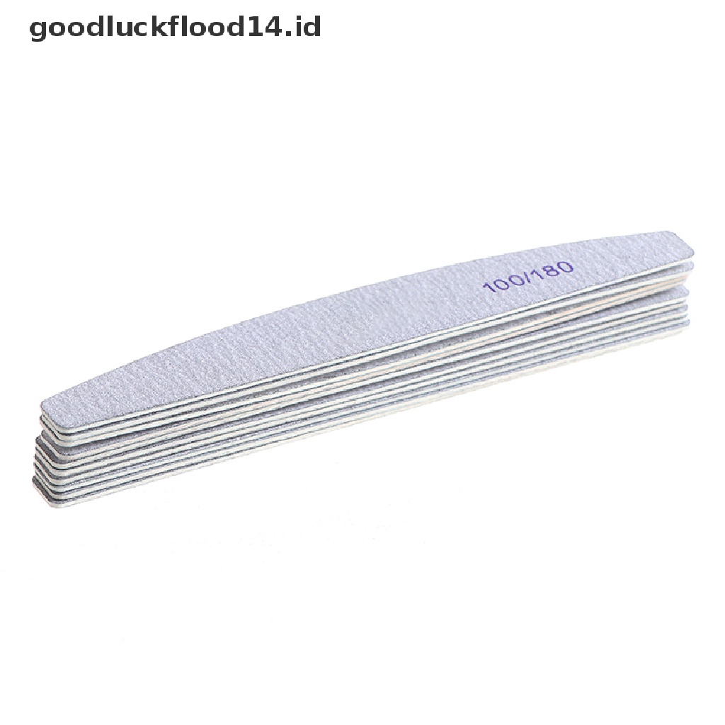 [OOID] 10pcs/Lot Wooden Nail Files Professional Nail Buffer 100/180 Wood Nail File ID