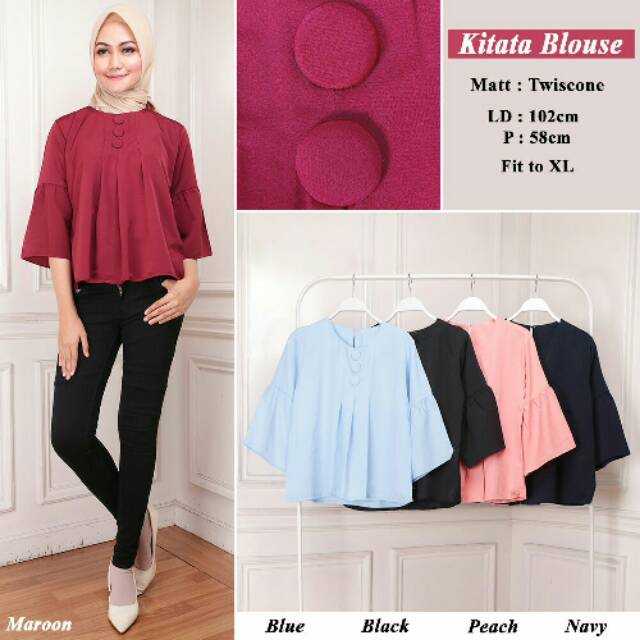 KITATA BLOUSE /ATASAN WANITA (REAL PIC)