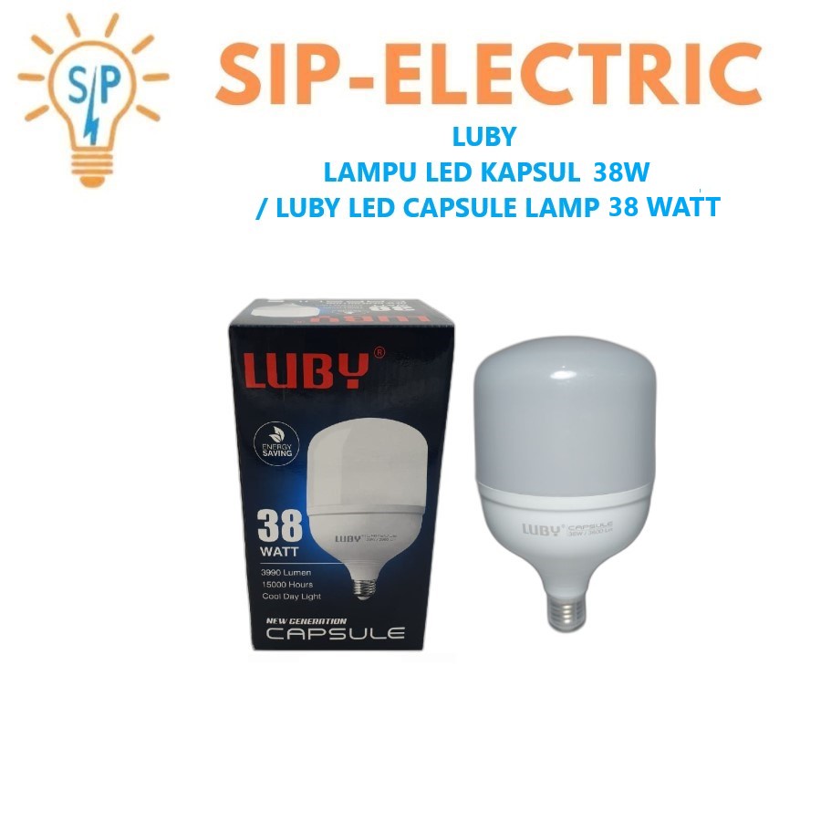 LUBY LAMPU LED KAPSUL 38W PUTIH / LUBY LED CAPSULE LAMP 38WATT