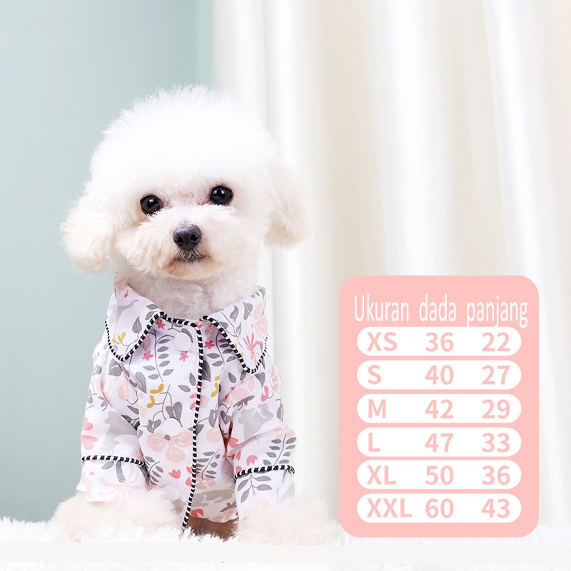 Pet Clothes Pajama Tidur Untuk Anjing dan Kucing