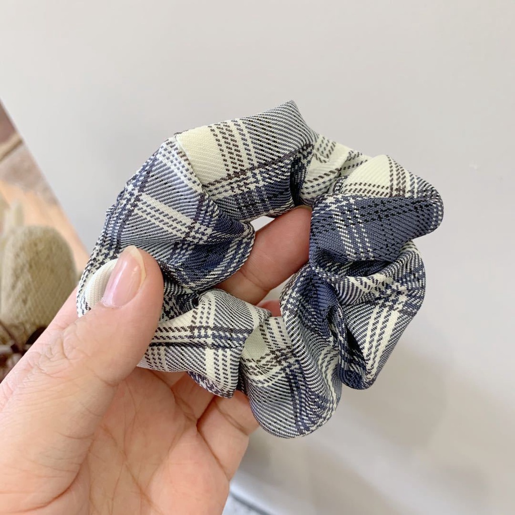 MORYMOSHI X52 Ikat Rambut Import Iket Rambut Korean Scrunchies Kunciran Rambut Motif Garis